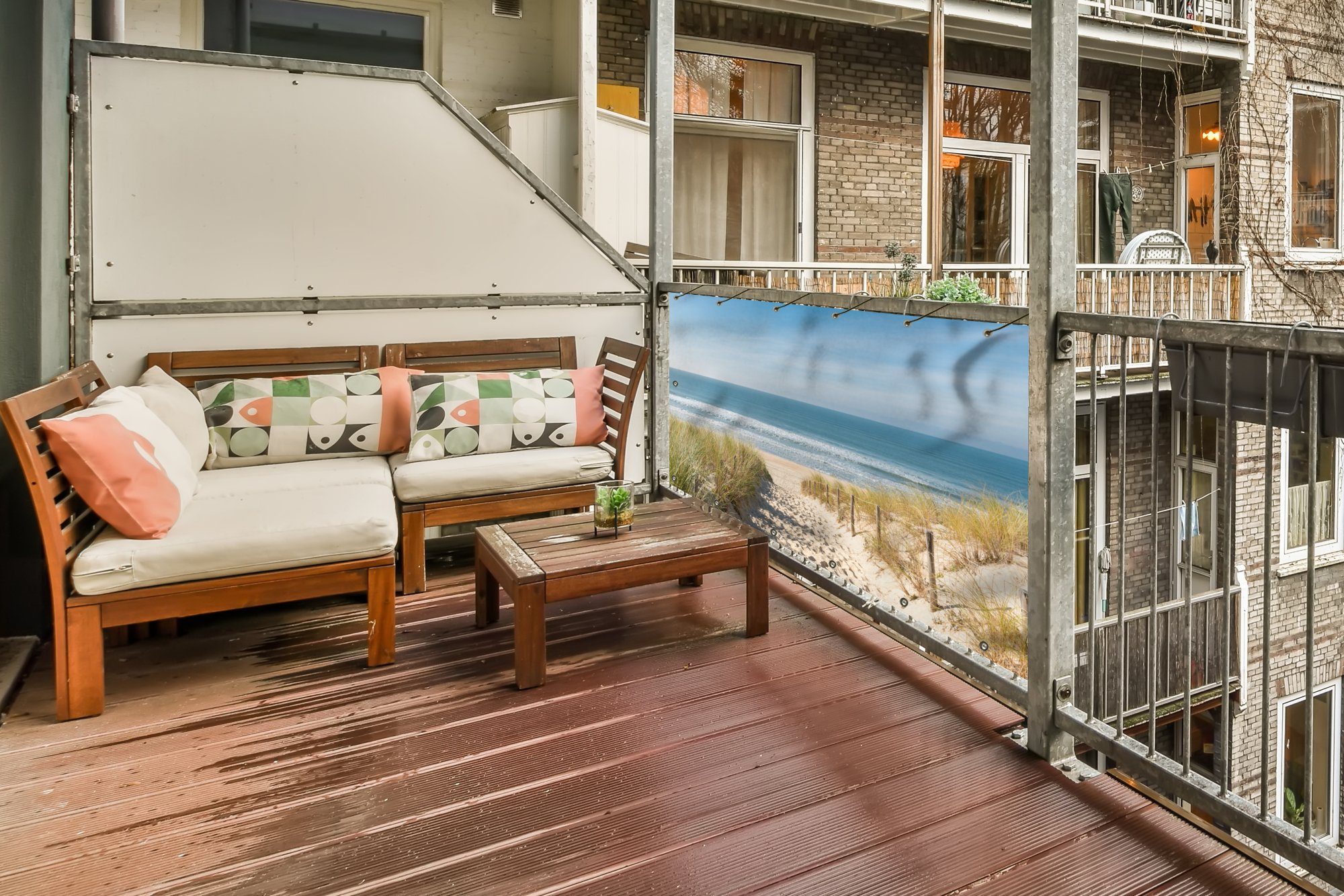MuchoWow Balkonsichtschutz Strand - Meer - Düne - Sand - Sommer (1-St) Balkon Sichtschutz 90x200, Windschutz für Zaun PVC, 200x90 cm – Bild 4 von 5