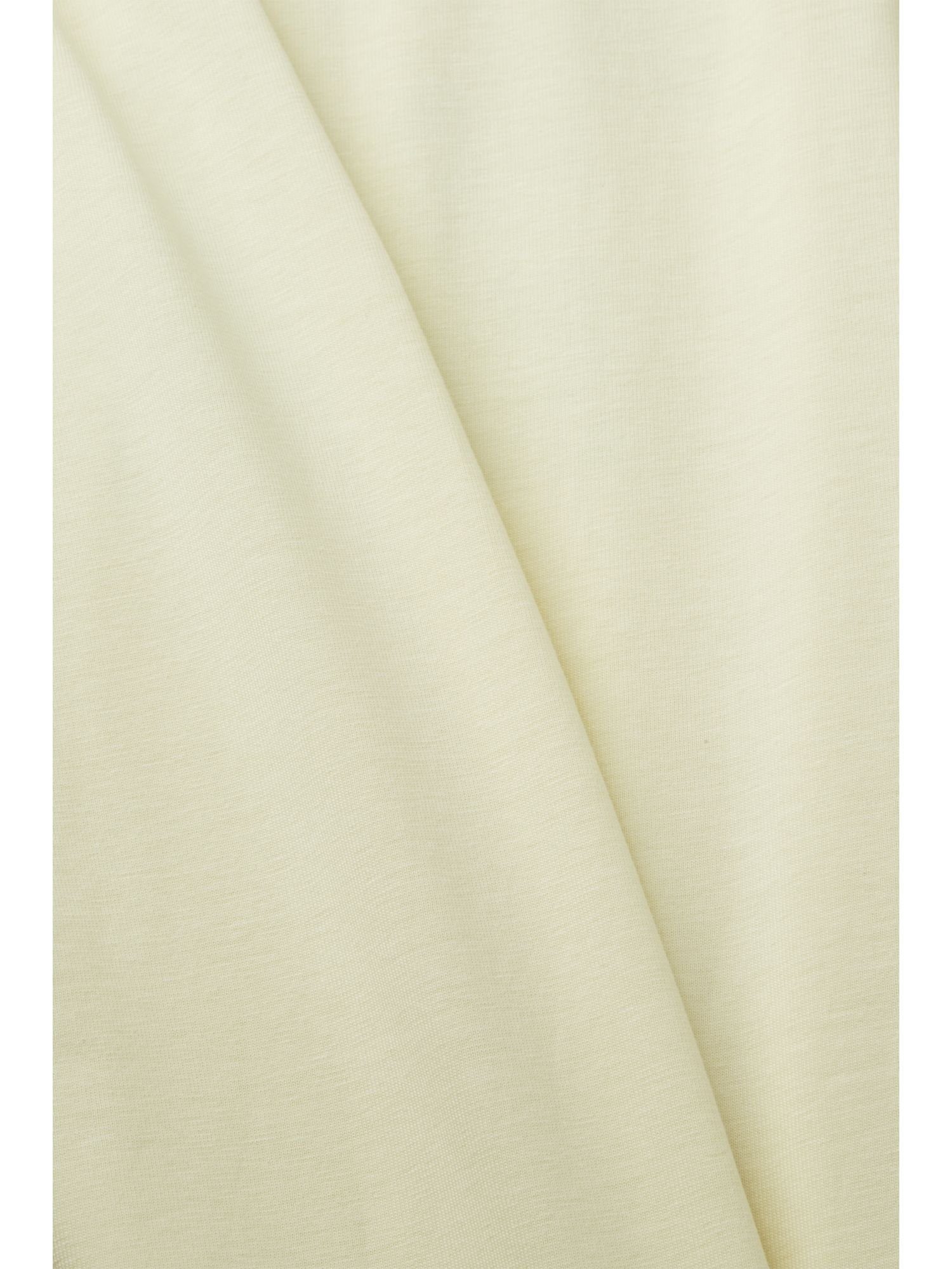T-Shirt Brust-Print, Baumwolle 100 Esprit % Jersey-T-Shirt mit Collection YELLOW LIGHT (1-tlg)