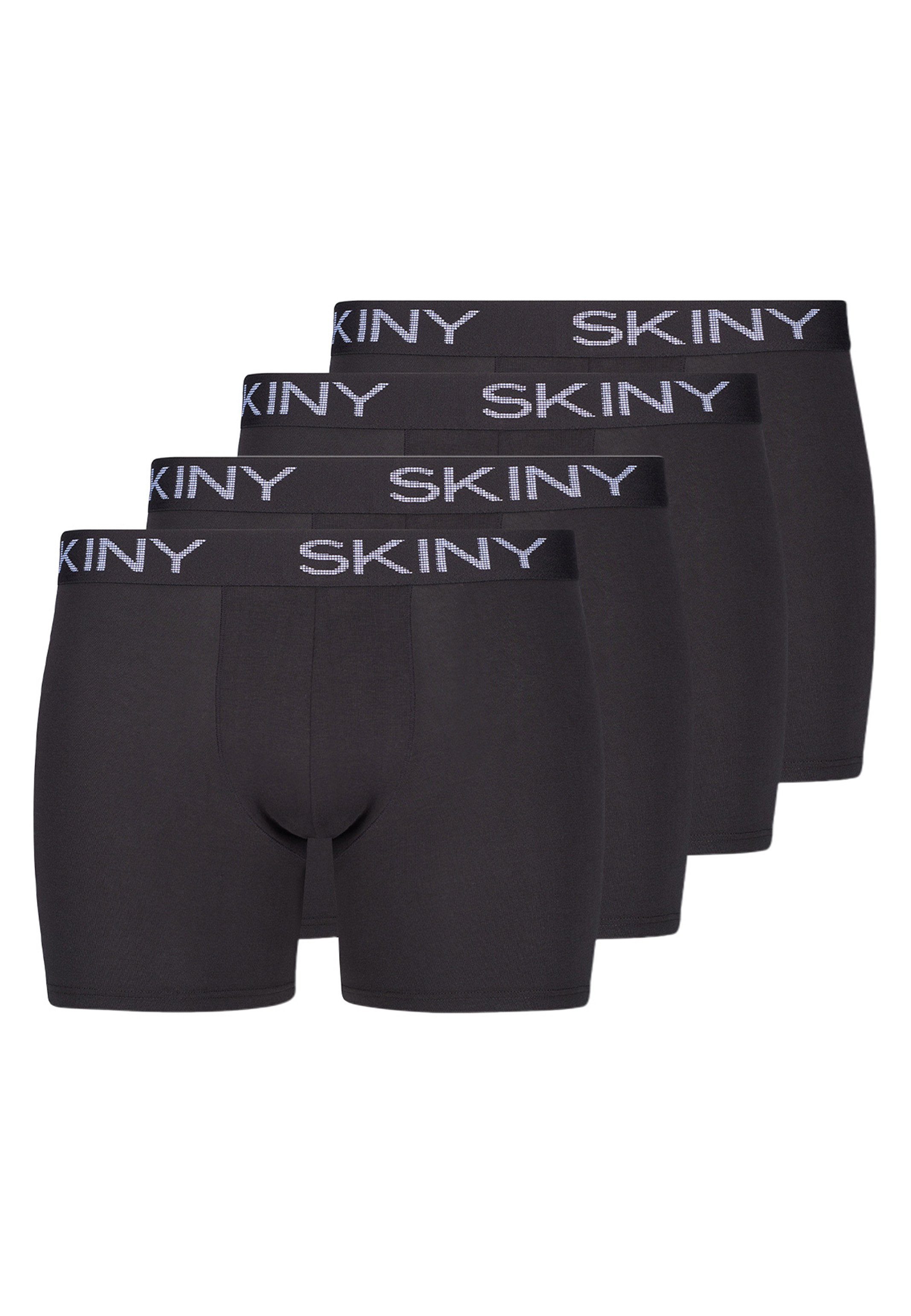Eingriff Boxer Baumwolle 4er Pant 4-St) Cotton (Spar-Set, Long längerem Bein Ohne - Retro - / Pant Skiny Short Pack - mit