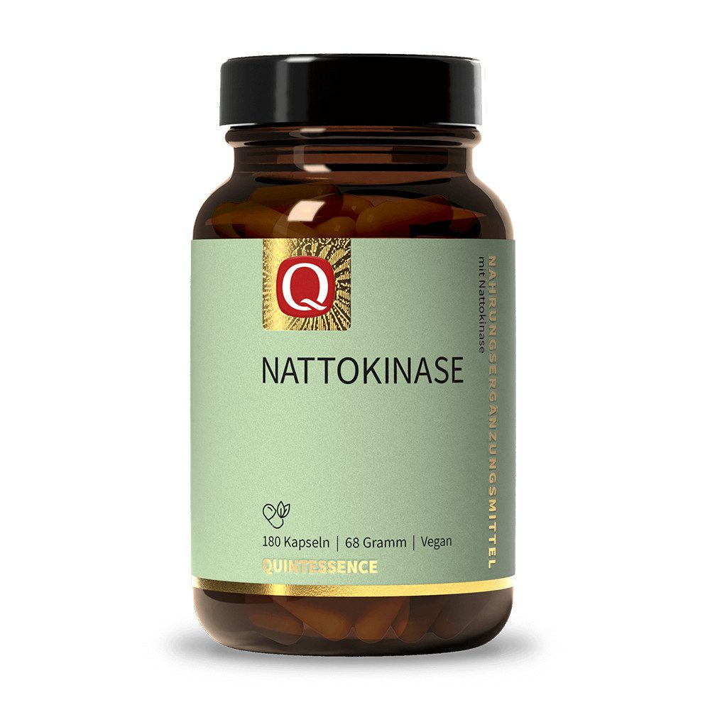 Quintessence Nattokinase - Hochdosiert: 2.000 FU - ohne Vitamin K2 - 180 Kapseln, 68 g