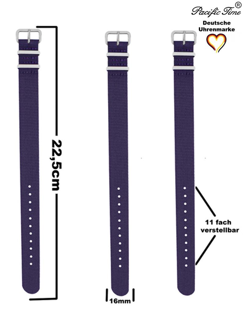 Armbanduhr - Design Time Lernuhr Kinder Match Mix Pacific Quarzuhr Reflektor violett Wechselarmband, und Gratis und Versand Set gelb