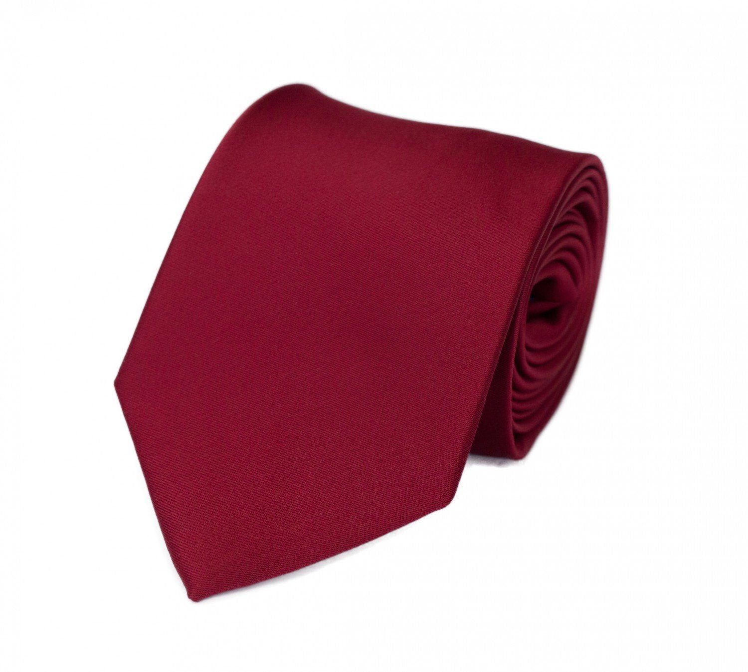 Fabio Farini Krawatte Herren Krawatte Rot - verschiedene Rote Männer Schlips in 8cm (ohne Box, Unifarben) Breit (8cm), Dunkelrot - Ruby