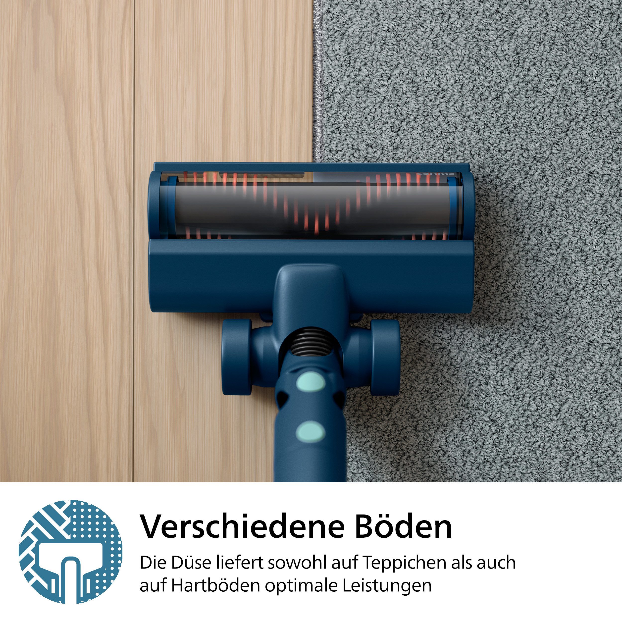 Philips Nass-Trocken-Sauger XC5041/01 5000 Series „Teppichwunder“, 50,4 W, beutellos, mit bis zu 60 Minuten Laufzeit und aufsteckbarem Aqua-Modul