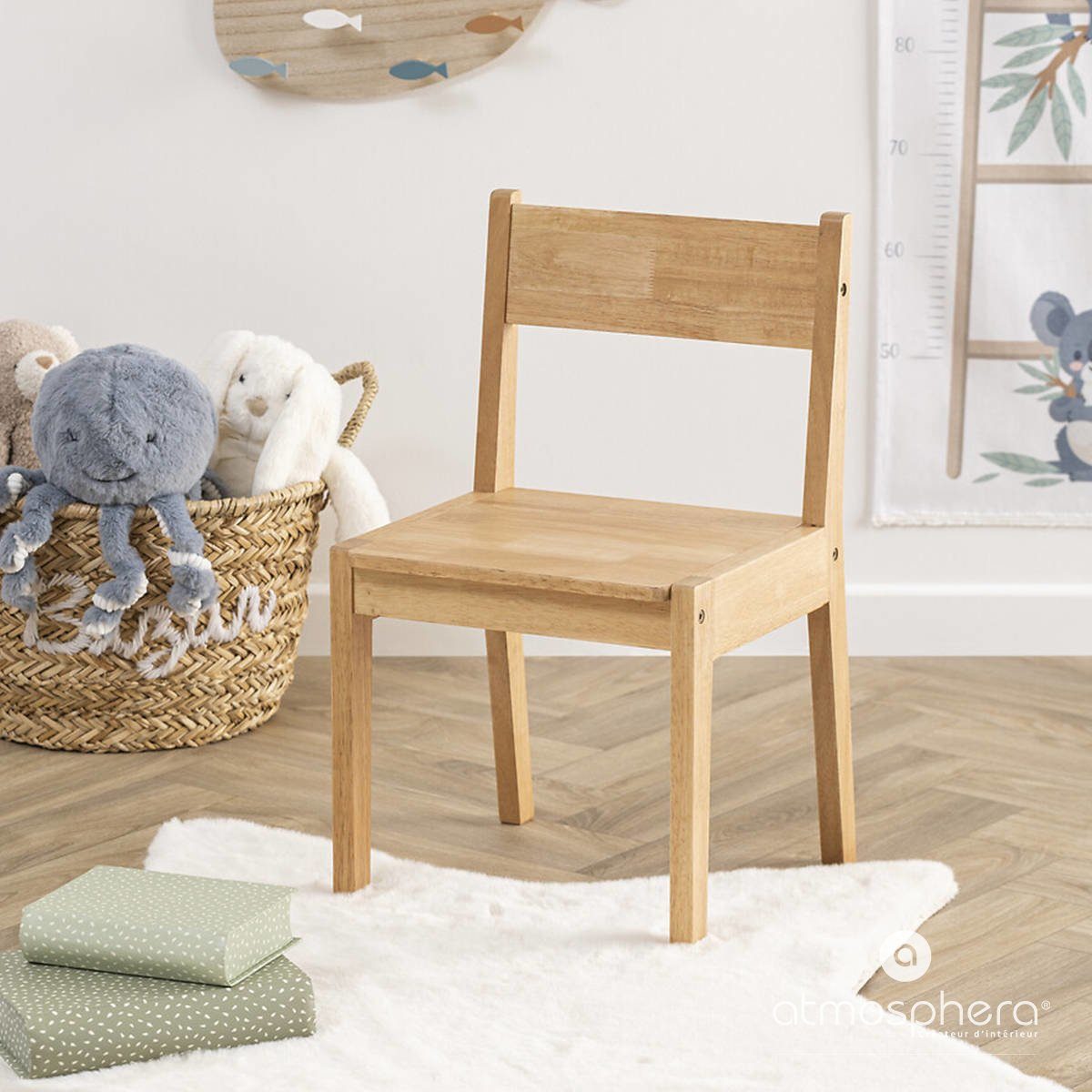 Atmosphera Créateur d'intérieur Hocker Kinderstuhl aus Holz ROBIN, Höhe der Sitzfläche 30 cm (1 Stk., Sitzhocker), funktional – Bild 2 von 4