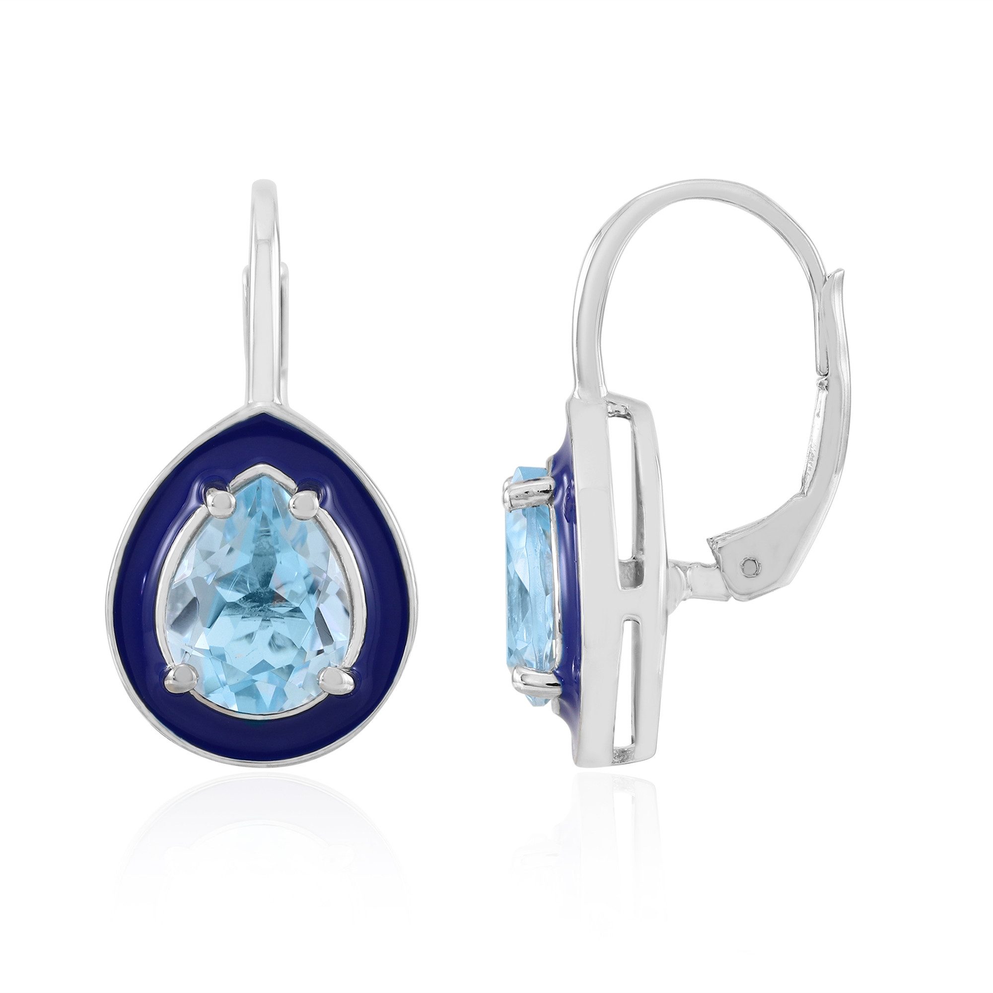 Cavill Ohrring-Set Ohrringe aus Silber mit himmelblauem Topas (2-tlg)