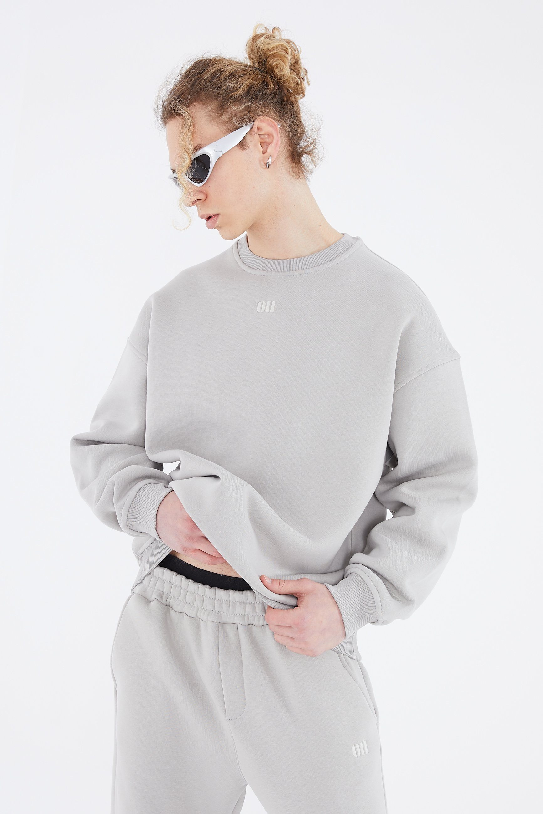 COFI Casuals Sweatshirt Basic Sweatshirt Oversize Fit Pullover Unisex