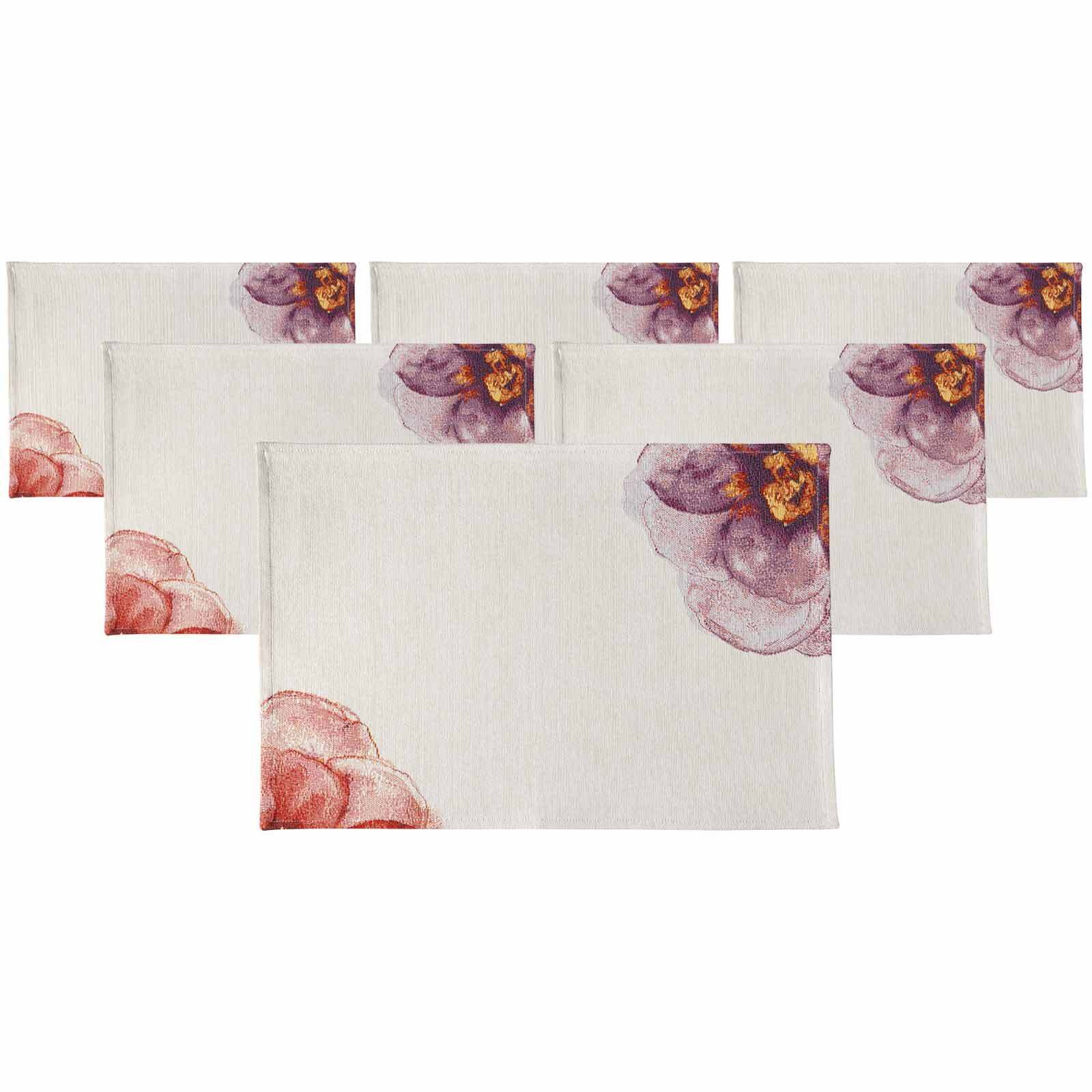 Villeroy & Boch Platzset Rose Garden Platzesets 49 x 32,5 cm 6er Set, (6-St)
