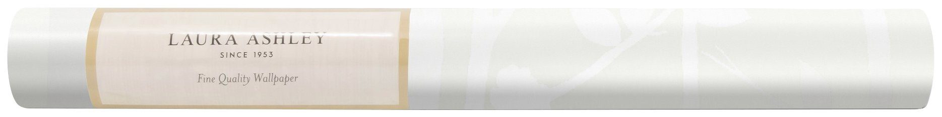 10 mit FSC® ASHLEY Länge Meter Weiß, Vliestapete Pearlescent Cottonwood lebhaftem Druck, zertifiziert, LAURA