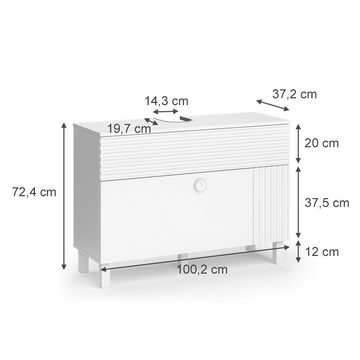 Vicco Waschbeckenunterschrank Waschtischunterschrank SOLA Weiß