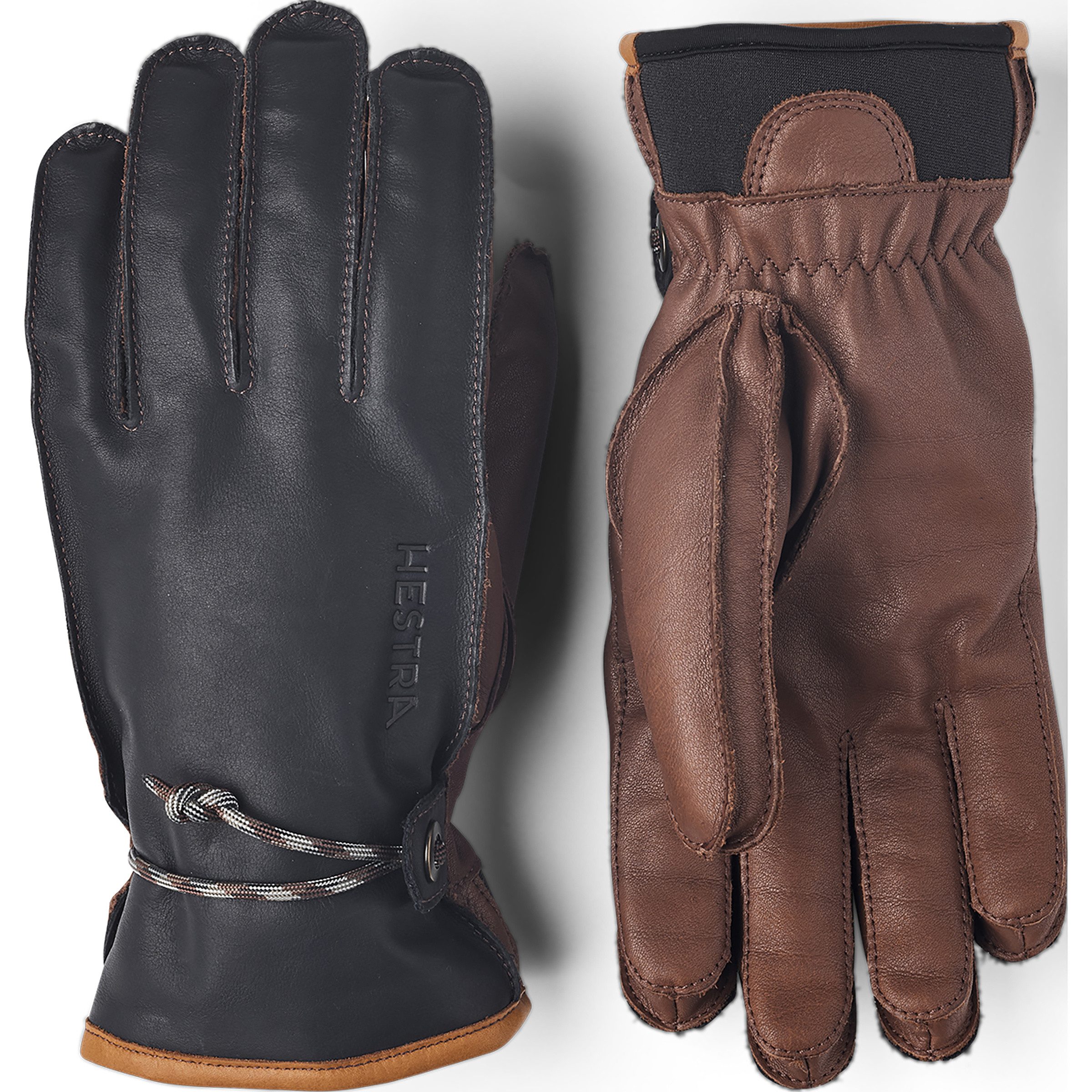 Skihandschuhe Wakayama - 5 finger navy/ brown