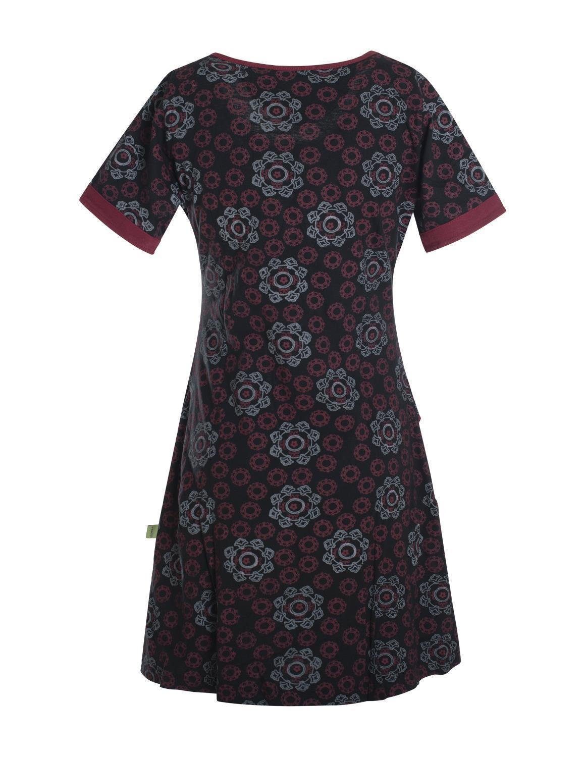 Vishes Jerseykleid Kurzarm Kleid Blumen Tunika Jerseykleid Baumwolle Tunika günstig online kaufen