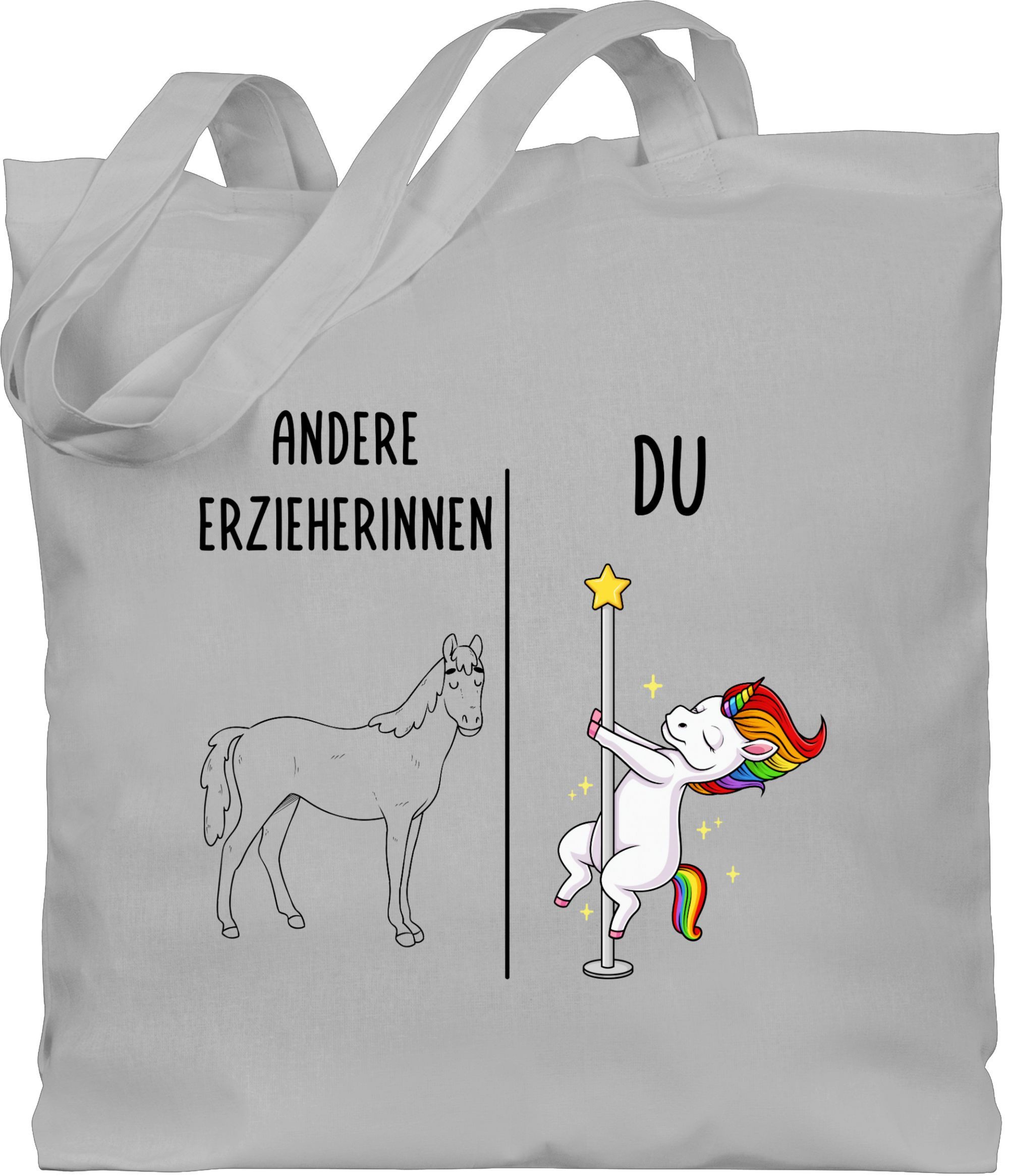 Shirtracer Umhängetasche Andere Erzieherinnen Dabbing Einhorn, Erzieherin Geschenk, Dankeschö, Erzieherin