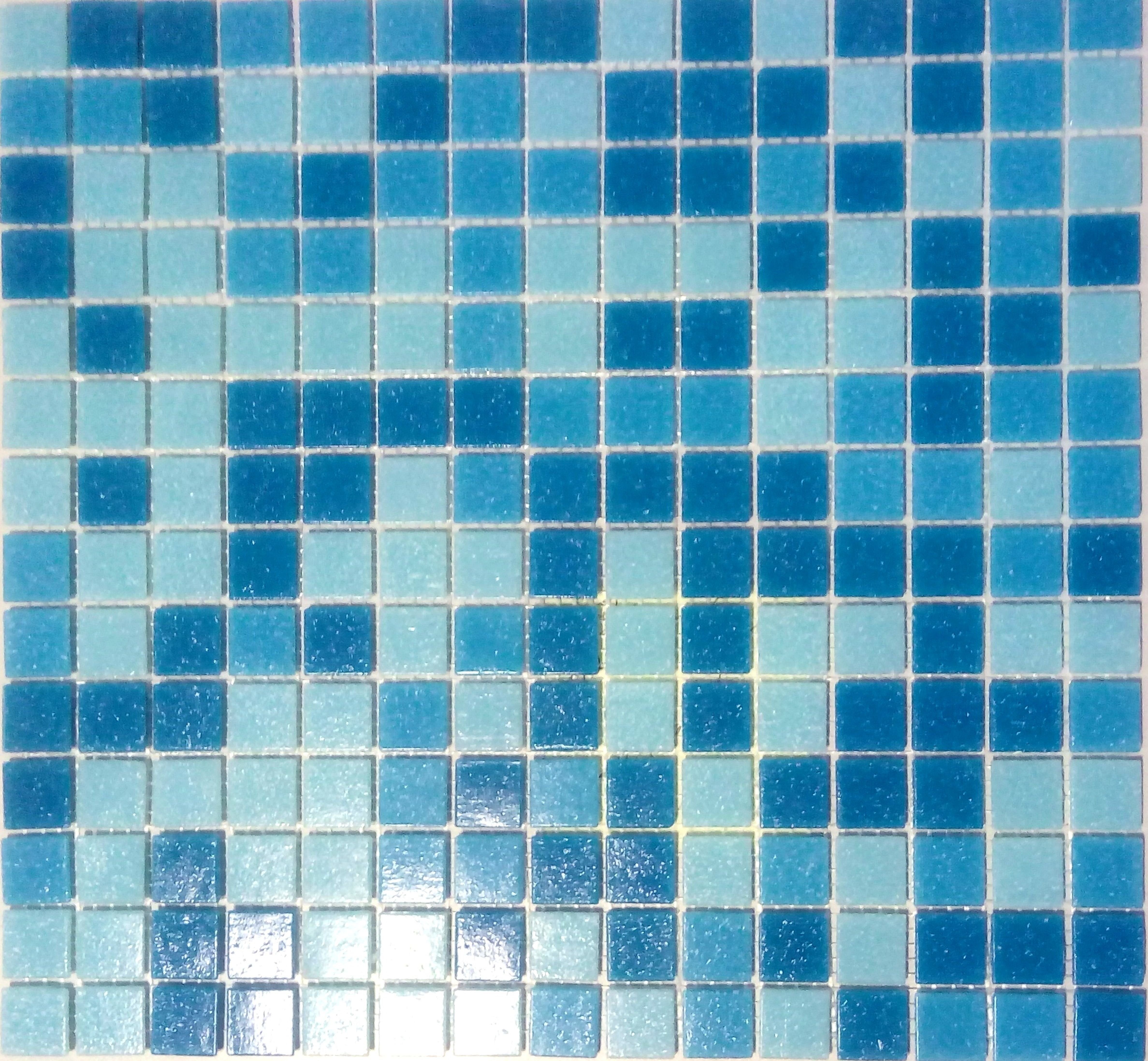 blau Bodenfliese Mosaikfliesen Badfliese hellblau Glasmosaik Mosani Duschrückwand