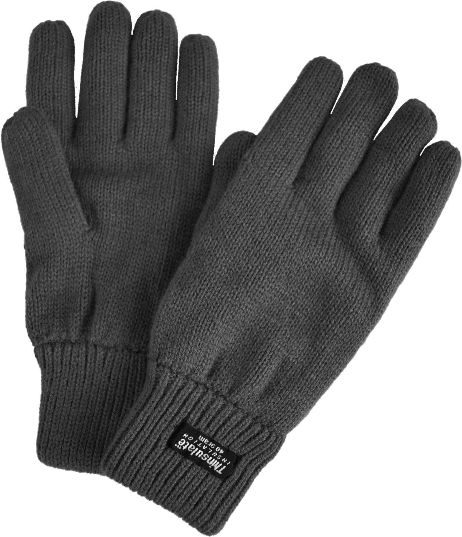 normani Skihandschuhe Strick-Fingerhandschuhe mit warme g) mit 3M Thinsulatefütterung Winterhandschuhe Anthrazit Thermohandschuhe (40 Thinsulate™