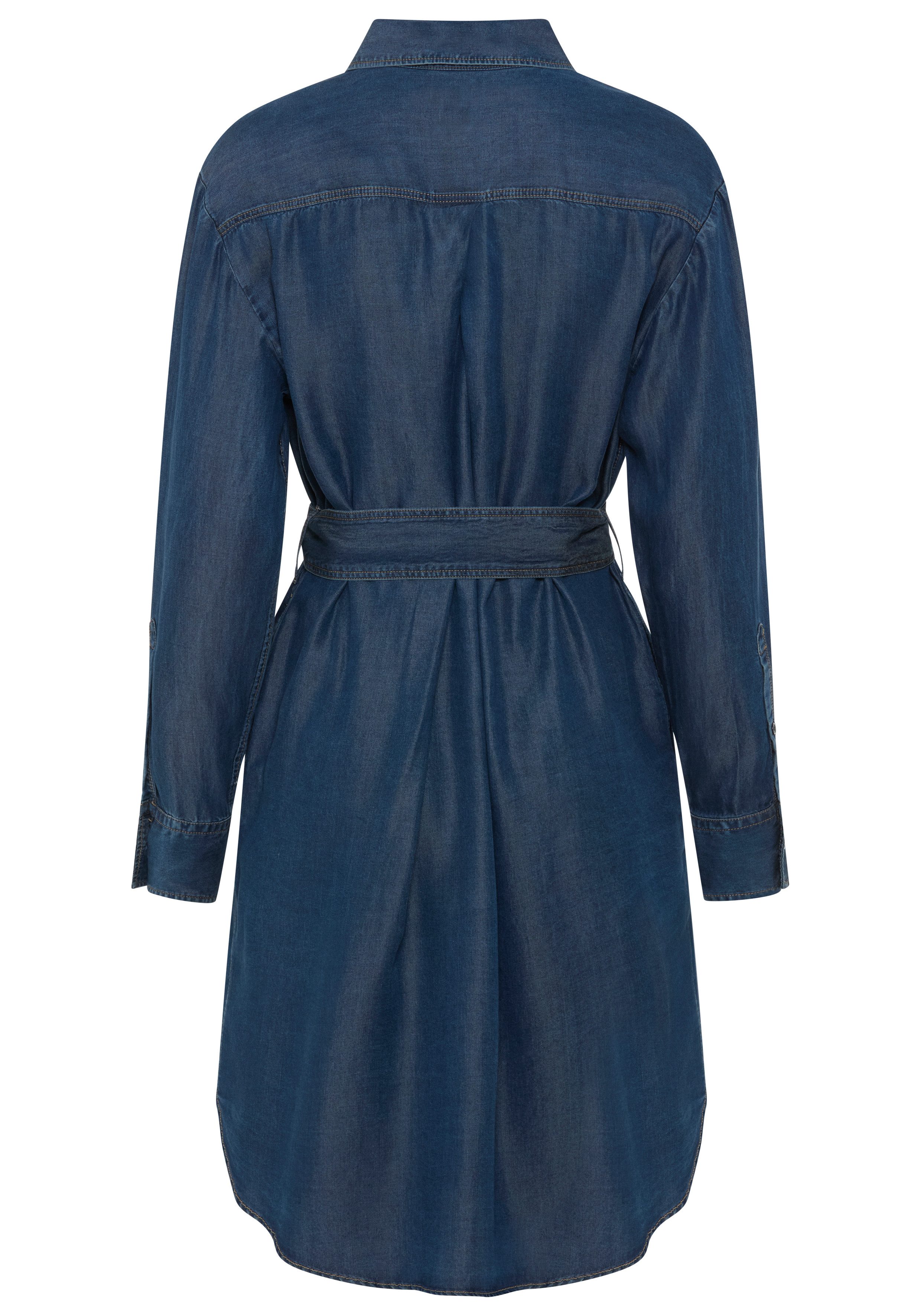 BOSS ORANGE Hemdblusenkleid Delegant Premium Damenmode mit Taillengürtel, Regular Fit