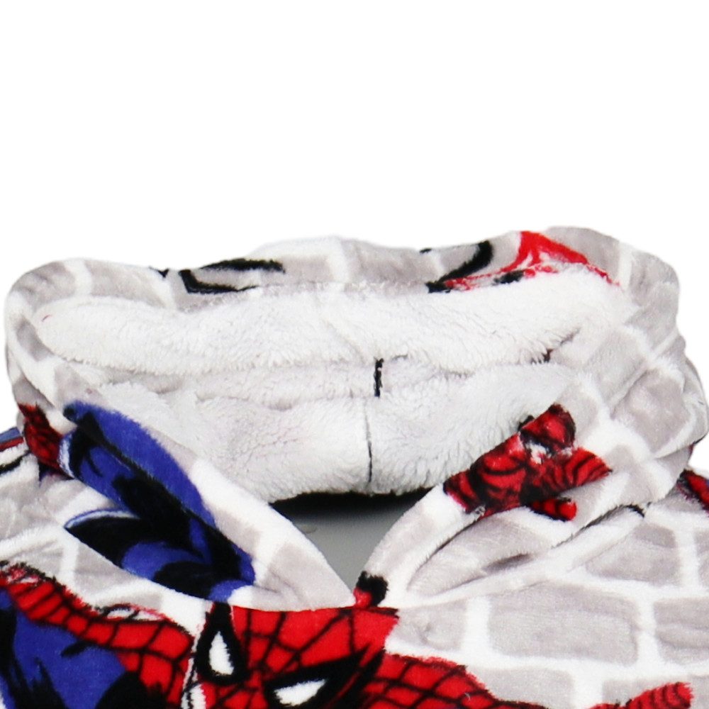 MARVEL Sweatponcho Marvel Spiderman Kuschelponcho Kuscheldecke mit Ärmeln Kapuze XS-L Bauchtasche