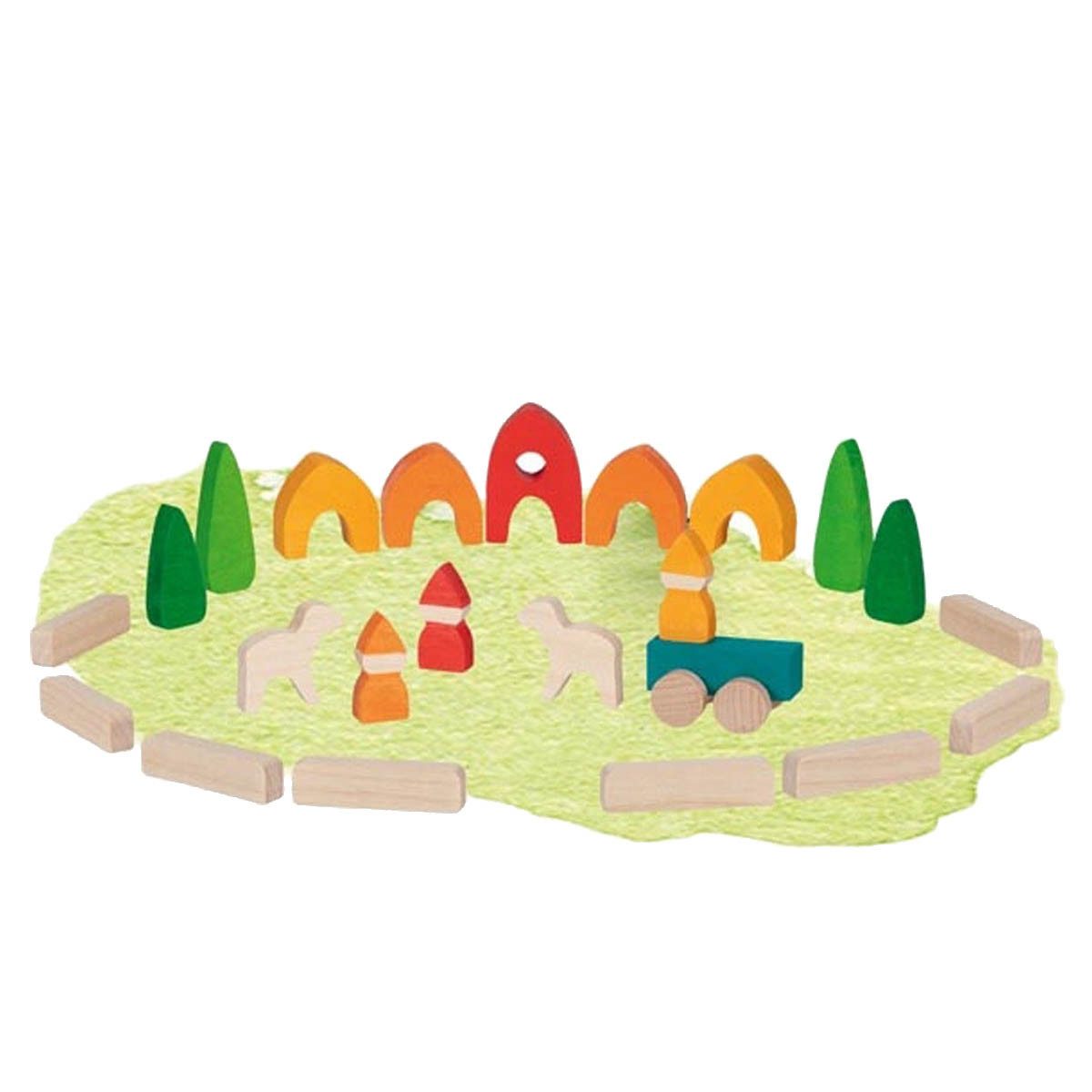 goki Bausteine Mein kleines Dorf Spielbausteine, (packung, 25 St., set), bestens geeignet für freies Spielen