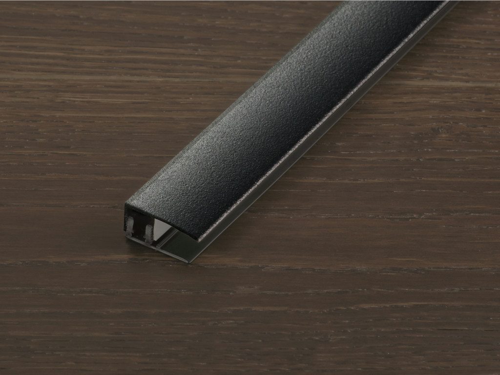 PROLINE Abschlussprofil Abschlussprofil PROVARIOclip Universal Aluminium Schwarz matt