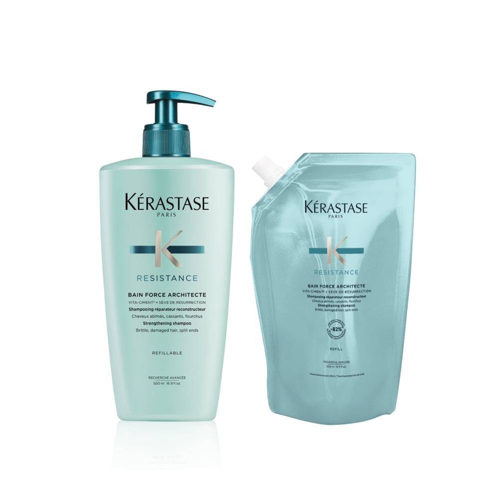 Kérastase Haarpflege-Set Kérastase Résistance Bain Force Architecte Shampoo Refill Set, 2-tlg., reichhaltig