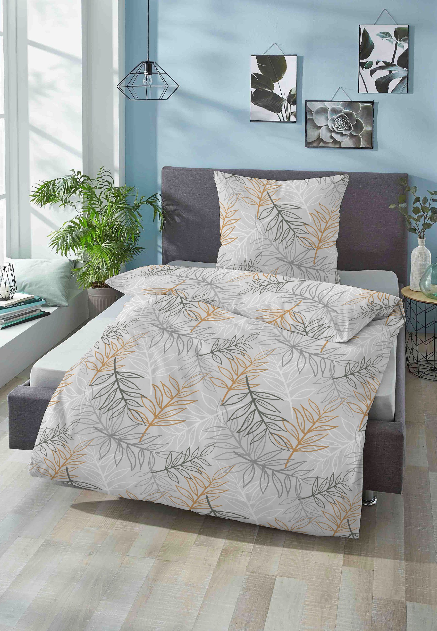 Biberna Bettwäsche Milow, Soft-Seersucker, 2 teilig, günstig online kaufen
