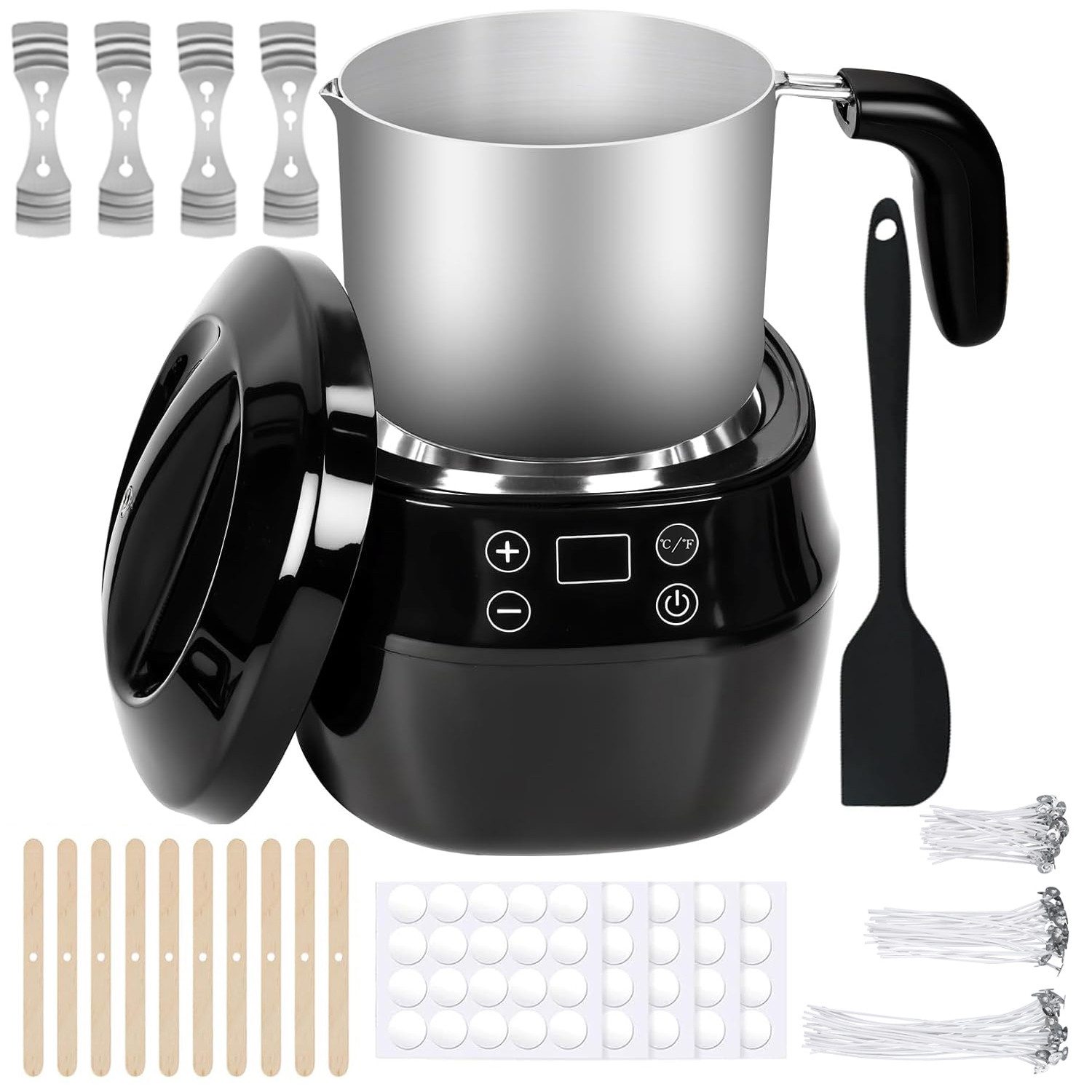 QUBEBU Duftkerze Kerzen Selber Machen Set mit Wachsschmelzer, DIY Kerzenher günstig online kaufen