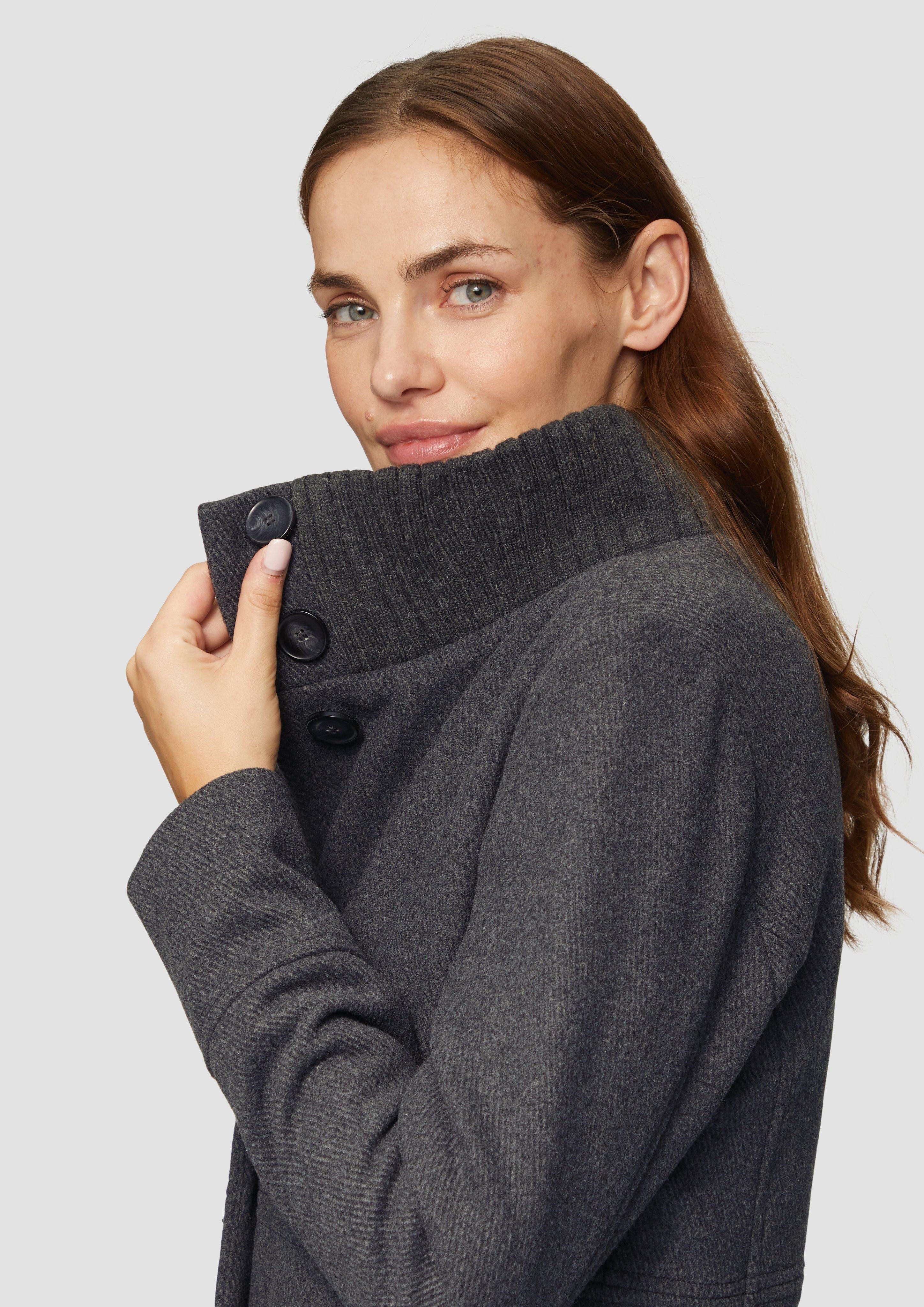 s.Oliver Funktionsjacke Twilljacke mit Strick-Stehkragen und günstig online kaufen