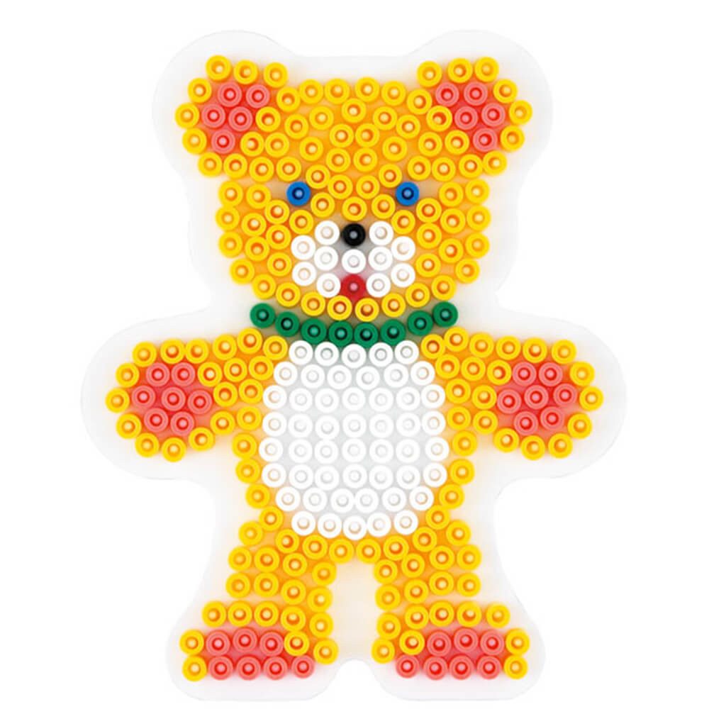 Bügelperlen Hama Midi-Stiftplatte Teddybär, weiß