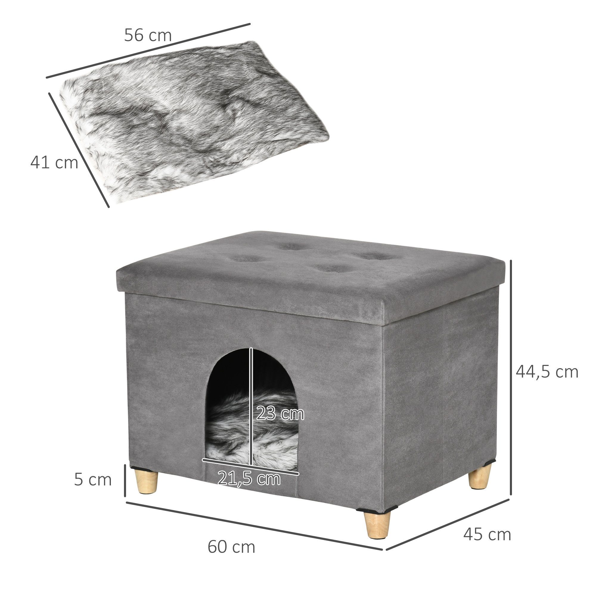 PawHut Tierbett Katzenhaus