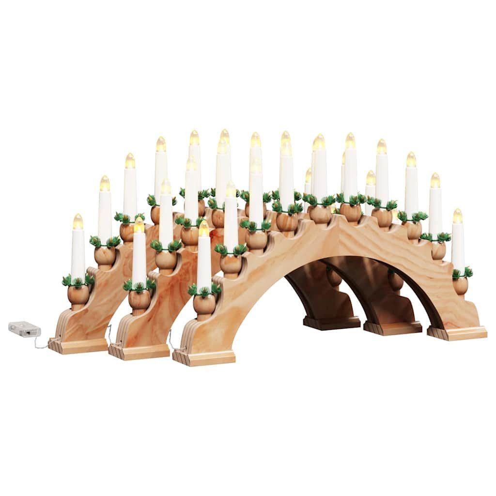 vidaXL Christbaumschmuck Weihnachtskerzenbogen mit 10 LED Kerzen 3 pcs Brau günstig online kaufen