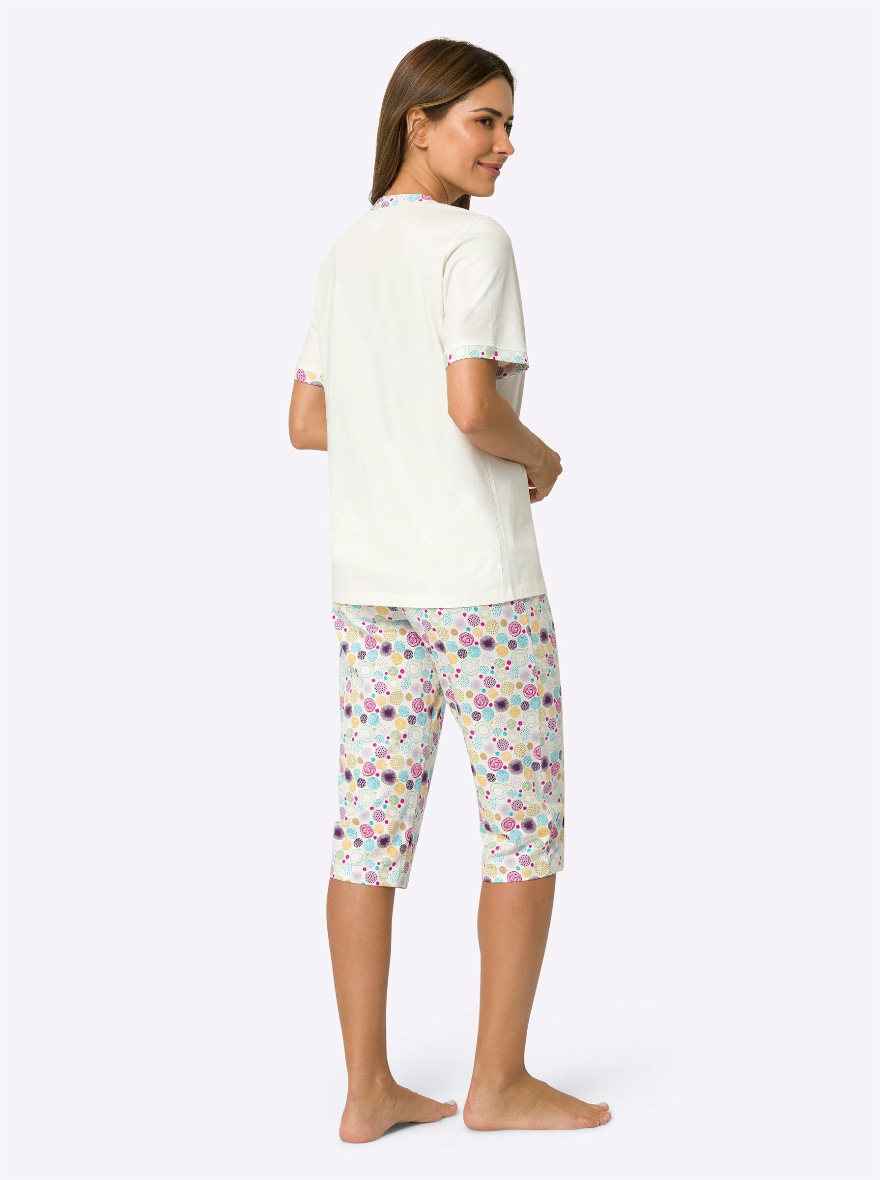 Sieh an! Schlafanzug Capri-Schlafanzug Kurzarm