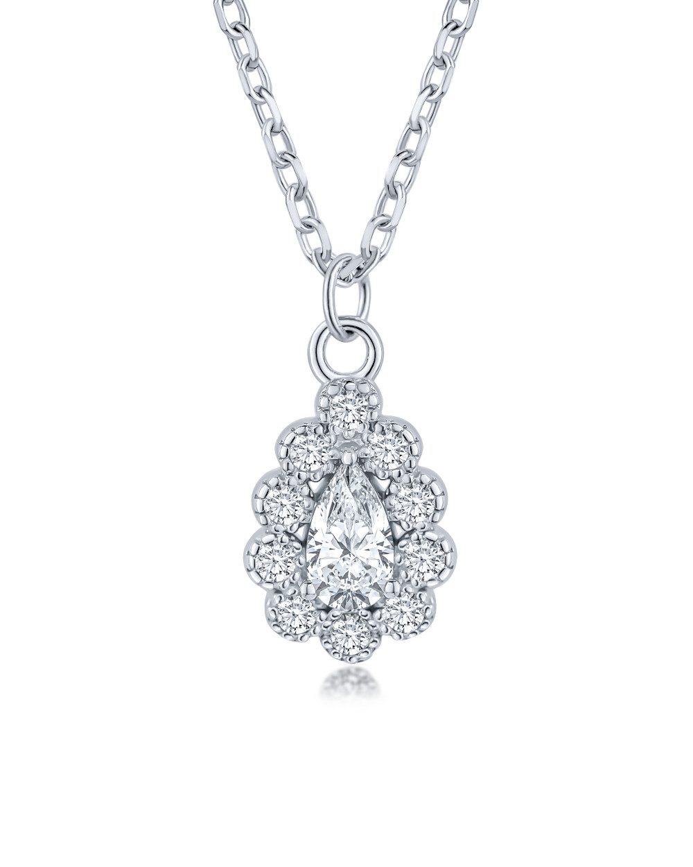 Kette mit Anhänger 'Yvonne' Damen Halskette Silber 925 mit Anhänger