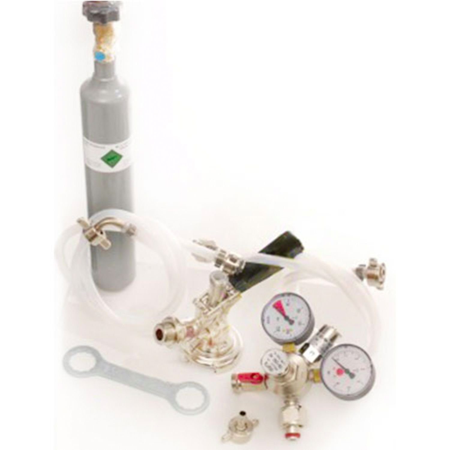 ich-zapfe Bierzapfanlage Zubehörpaket Pygmy mit Flach Fitting und 0,5 kg CO2 Flasche