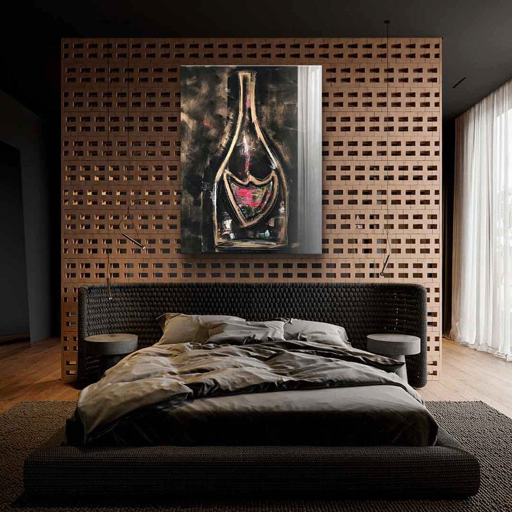 DOTCOMCANVAS® Acrylglasbild Bronze Champaign - Acrylglas, Acrylglasbild Champagner Dom Perignon Bronze Champaign luxus elegant