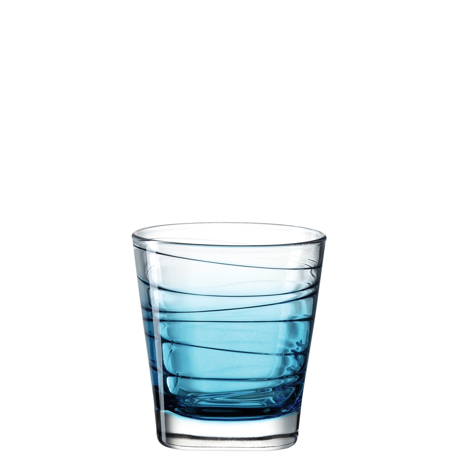 LEONARDO Glas Vario Struttura, Kalk-Natron Glas, 6 Trinkgläser, Spülmaschinenfest, blau