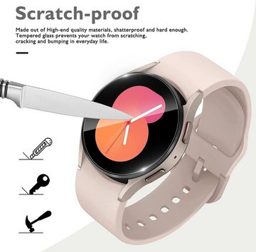 MSM Schutzfolie 3X Hartglas für Samsung Galaxy Watch 5 40 mm Panzerfolie Display Schutzfolie 9H