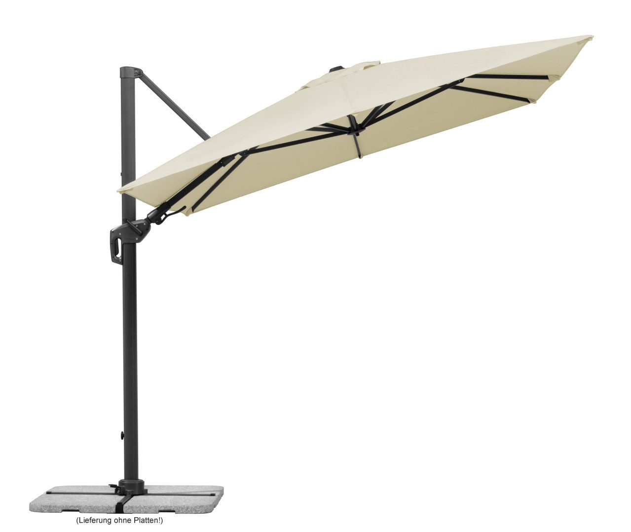 Schneider Schirme Ampelschirm Schneider Ampelschirm Rhodos Twist natur 350 x 260