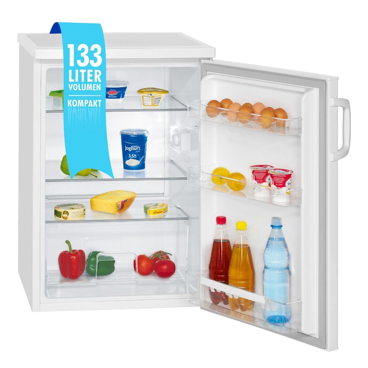 BOMANN Kühlschrank 845.0 2195.1, 56.0 VS weiß breit 2195.1 VS cm cm hoch