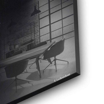 DOTCOMCANVAS® Acrylglasbild Degradation - Acrylglas, Acrylglasbild Degradation schwarz grau Porträt Druck Wandbild