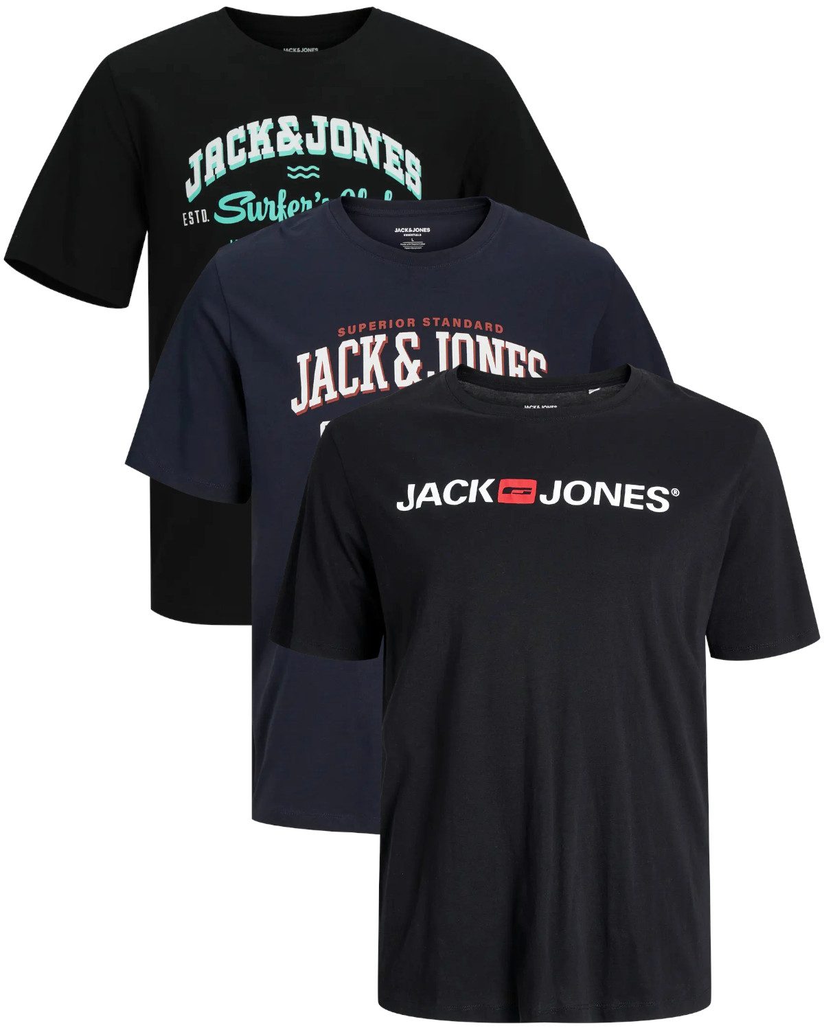 Jack & Jones PlusSize Print-Shirt (Spar-Set, günstig online kaufen