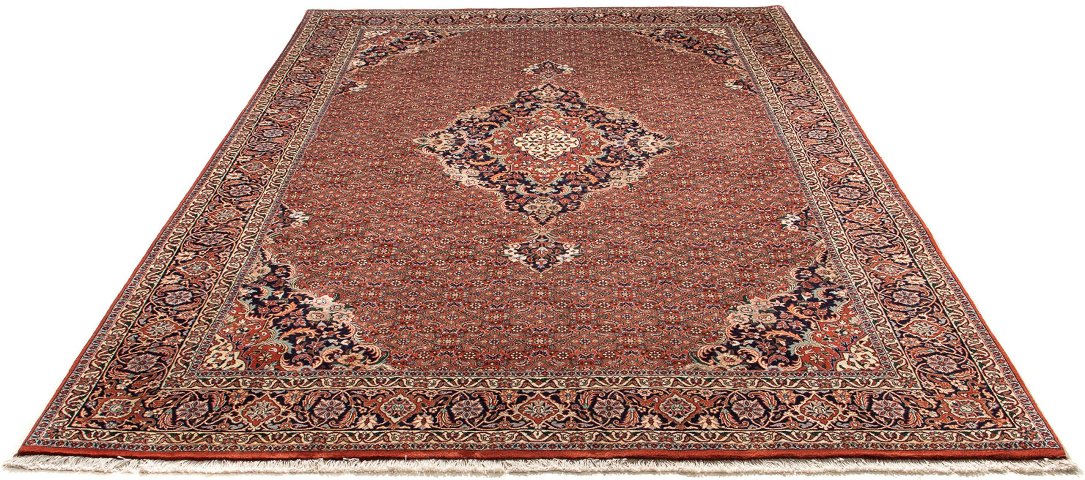 Orientteppich Perser - Bidjar - 288 x 206 cm - rost, morgenland, rechteckig, Höhe: 15 mm, Wohnzimmer, Handgeknüpft, Einzelstück mit Zertifikat
