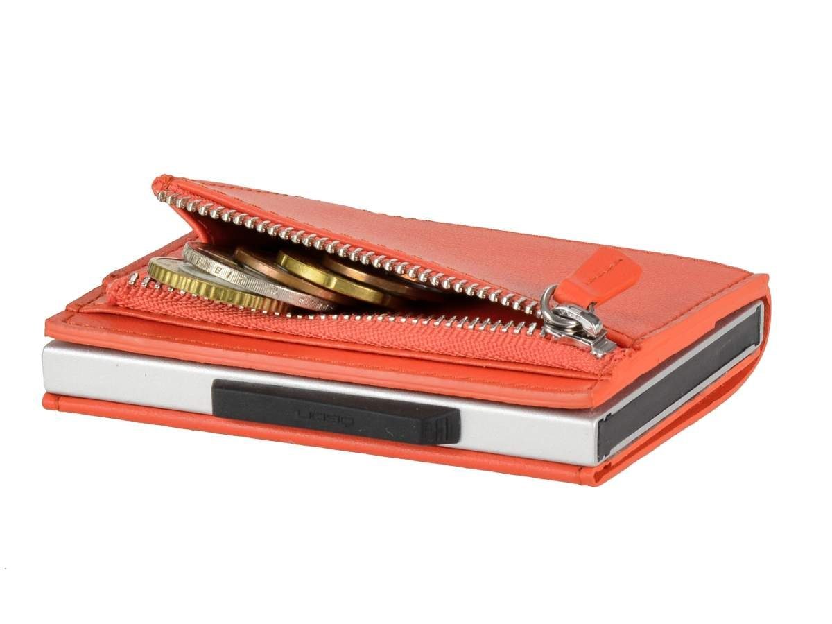 Ögon Kartenetui Cascade Zipper, Kartenbörse, Minibörse, Kartenetui Alucase mit RFID Schutz, Münzfach