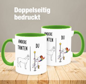 Shirtracer Tasse Andere Tanten Dabbing Einhorn, Tante Geschenk für Tante Weihnachten, Keramik, Tante Geschenk