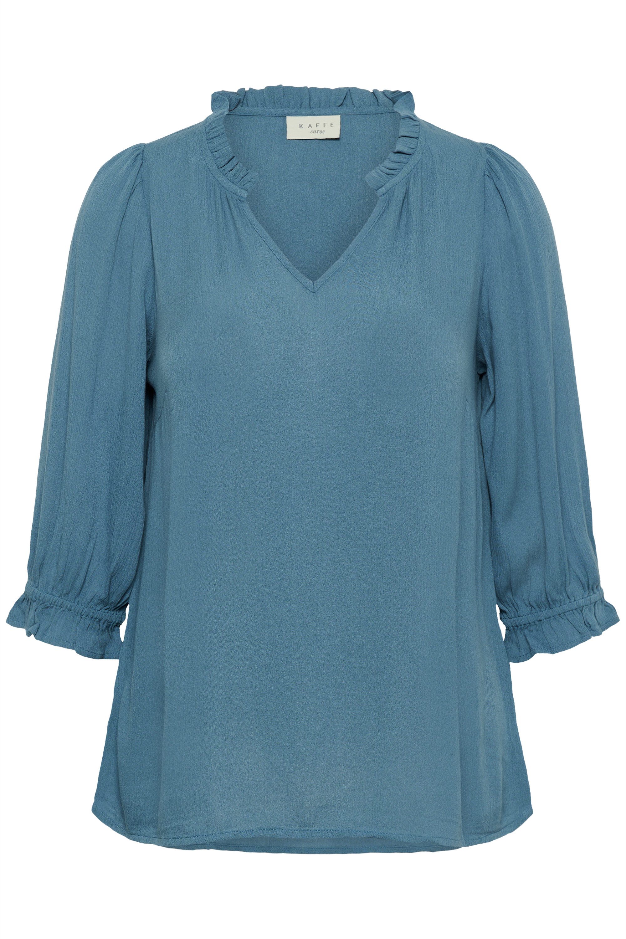 KAFFE Curve Langarmbluse Halblange Ärmel KCkiv Große Größen günstig online kaufen