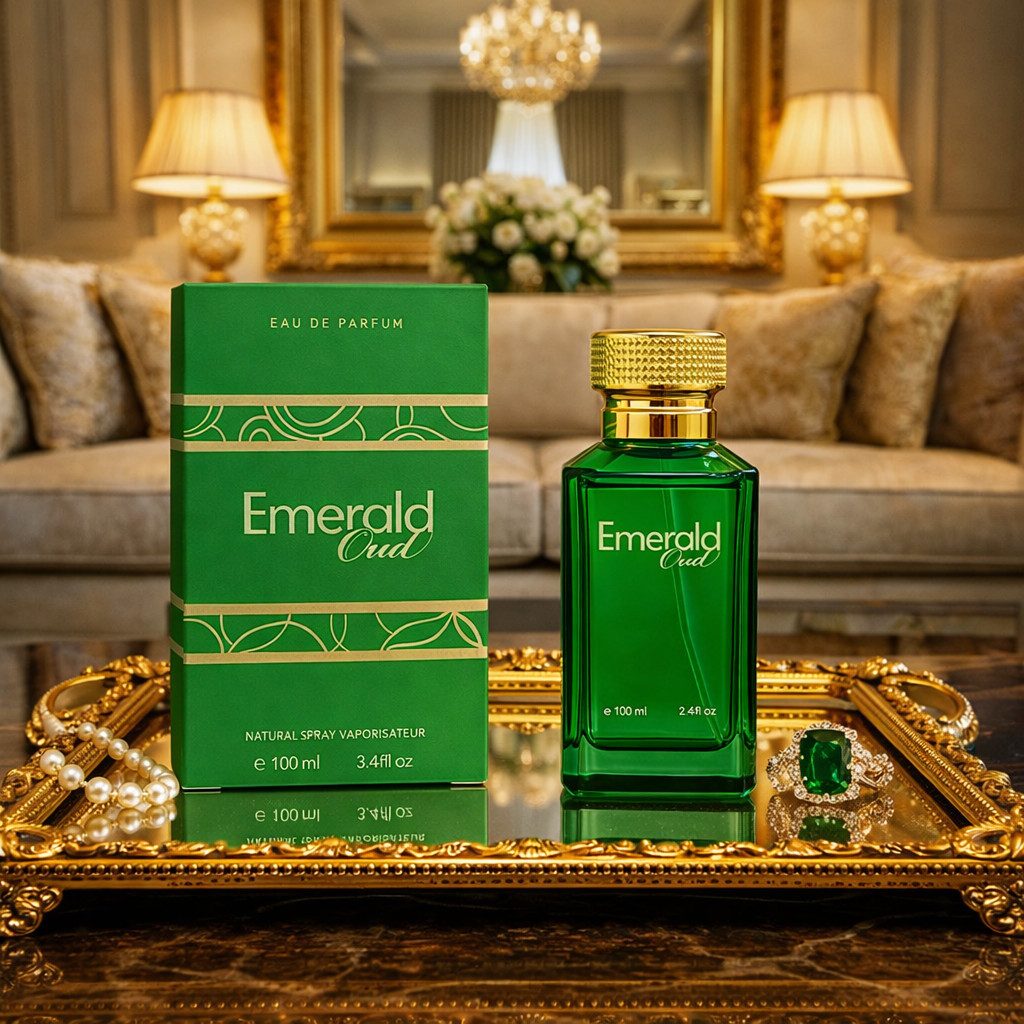 Attar & Co London Eau de Parfum Emerald Oud Classic & Intense Unisex, Floral-Orientalisch 100 ml, 1-tlg., Hergestellt in England, Zitrone, Safran, Rose, Moschus