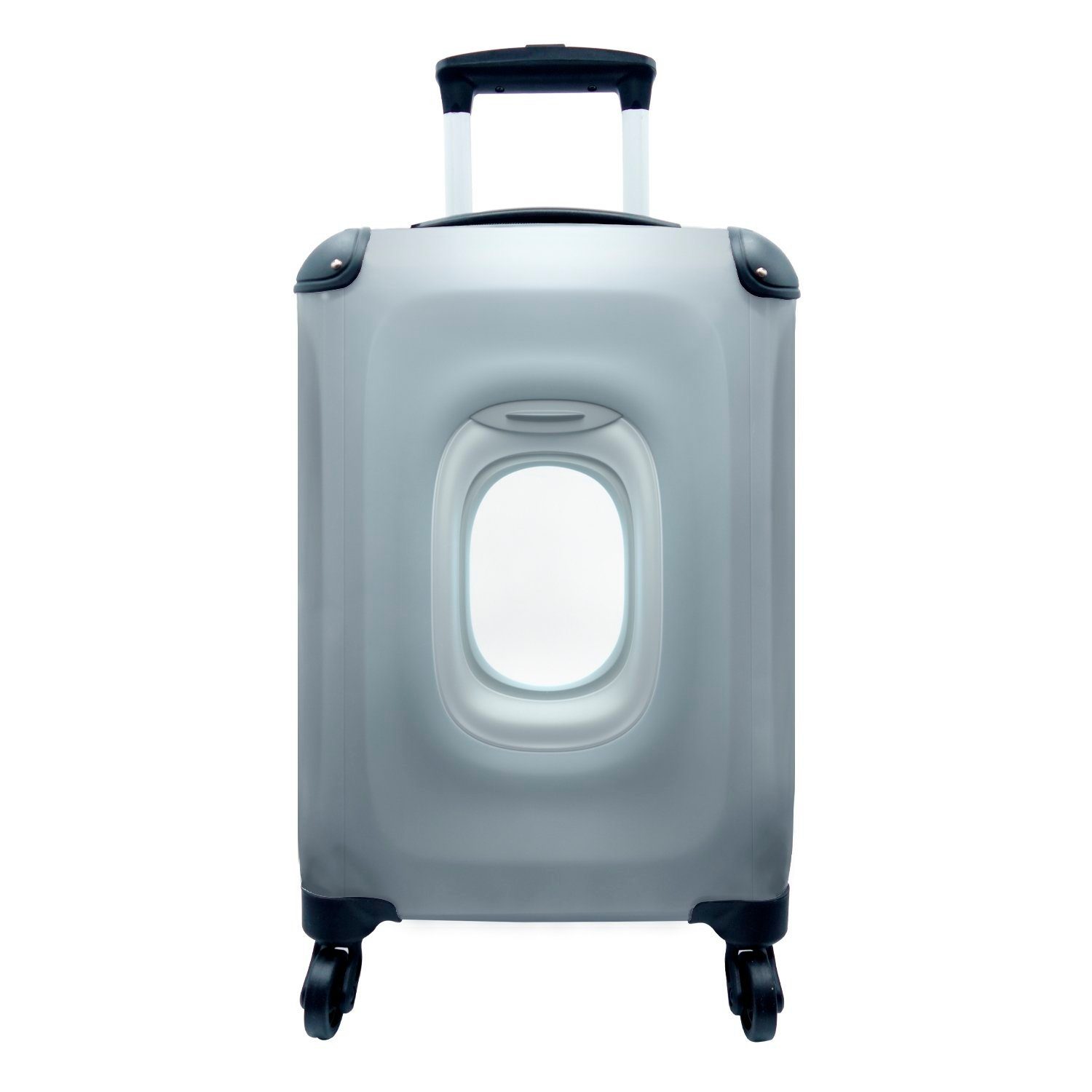 MuchoWow Handgepäckkoffer Fenster des Flugzeugs, 4 Rollen, Reisetasche mit rollen, Handgepäck für Ferien, Trolley, Reisekoffer