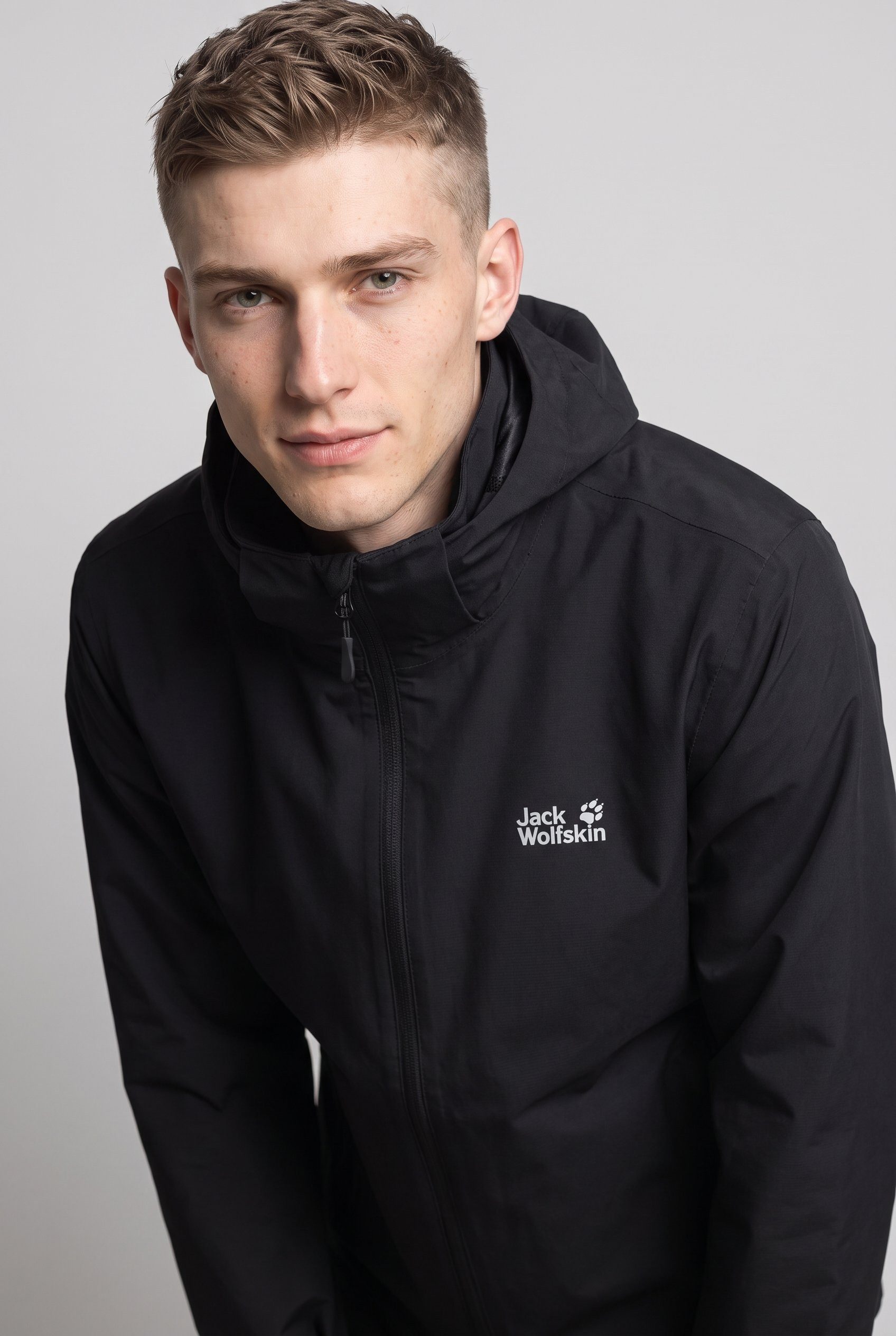 Jack Wolfskin Regenjacke OUTROVERT 2L JKT M mit Kapuze, atmungsaktiv, wasserdicht – Bild 5 von 5