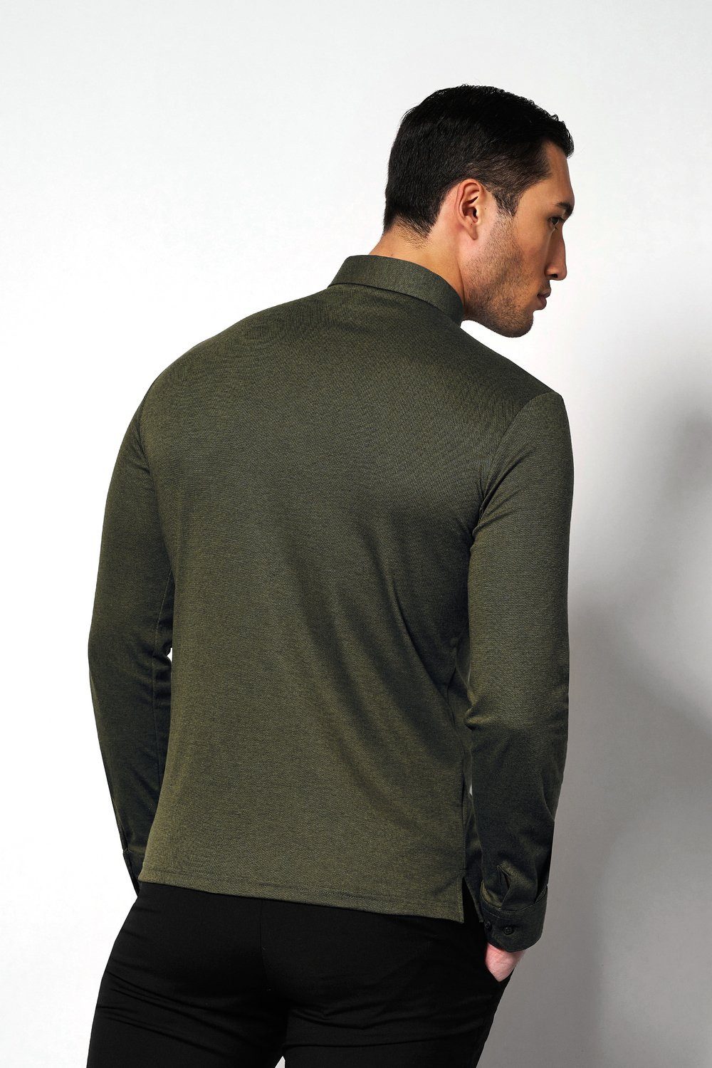 DESOTO Langarm-Poloshirt Jerseypolo Essential Kent langarm Flexibler Stretch