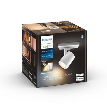 Philips Hue LED Deckenstrahler Bluetooth White Ambiance Spot Runner in Weiß 5W, Smart Home Dimmfunktion, Leuchtmittel enthalten: Ja, LED, warmweiss, Deckenstrahler, Deckenspot, Aufbaustrahler
