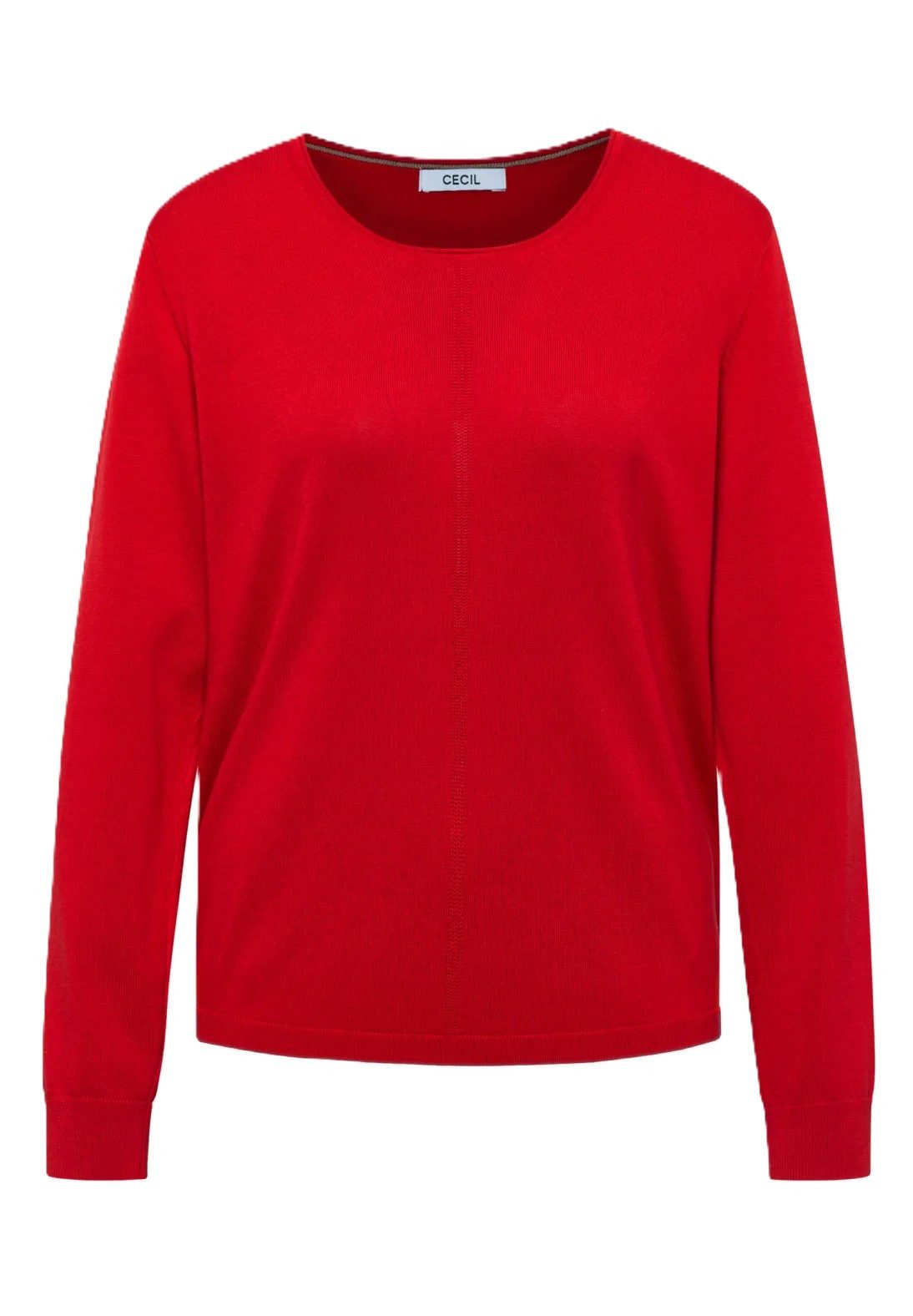 CECIL Strickpullover - NOS_Basic Roundneck - klassischer Strickpullover mit Rundhals und La