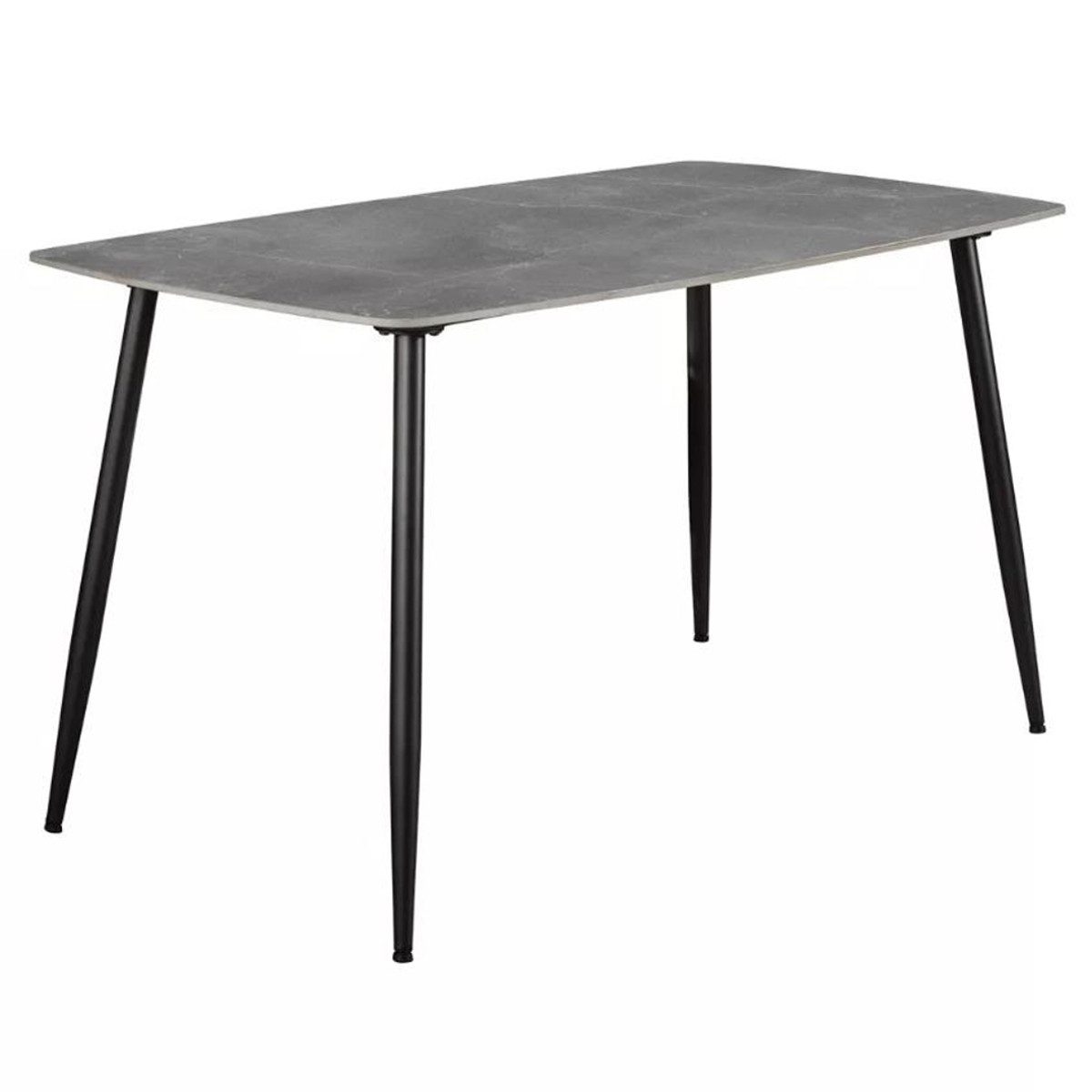 Liadomo Esstisch Miami (mit Keramiktischplatte hellgrau), Metallgestell in Schwarz, widerstandsfähige Oberfläche
